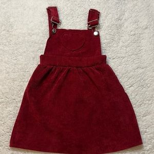 Toddler Valentines Day overalls. Basically New size 4T